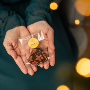 Vánoční srdíčko z hořké čokolády Janek